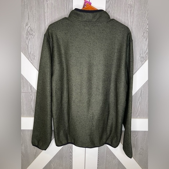 075. NWT Eddie Bauer Classic Fit Sweater Fleece Forest Night Green Medium - Picture 6 of 6